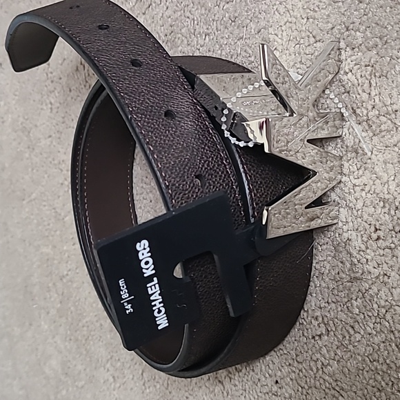(Ew)Michael kors men leather reversible brown belt - Picture 7 of 8